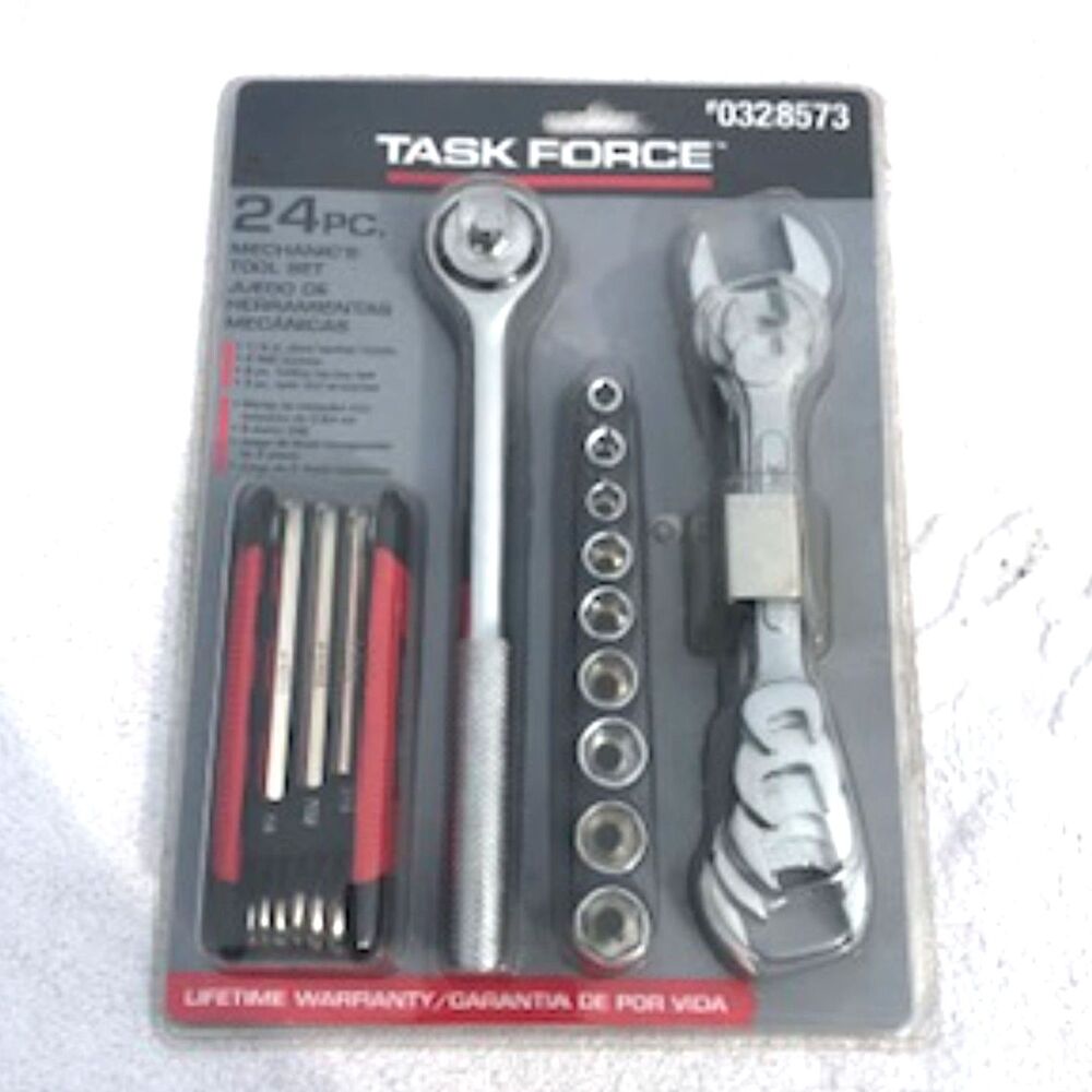 Mechanics Tool Set . 24Pc Assorted Tool Set . Task Force . New in Package